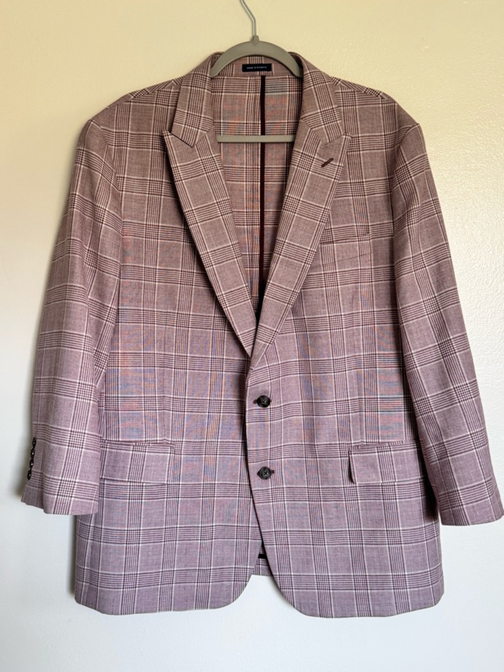 STAFFORD Classic Fit Seasonal Textures Sport Coat Blazer - Size 46S -Linen Blend